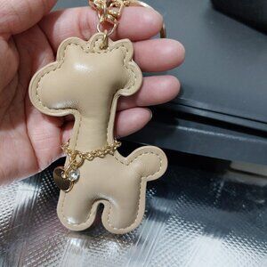 Mini Doggie Clip On Charm Keychain Handbag Charm Accessory With Mini Blink Bead